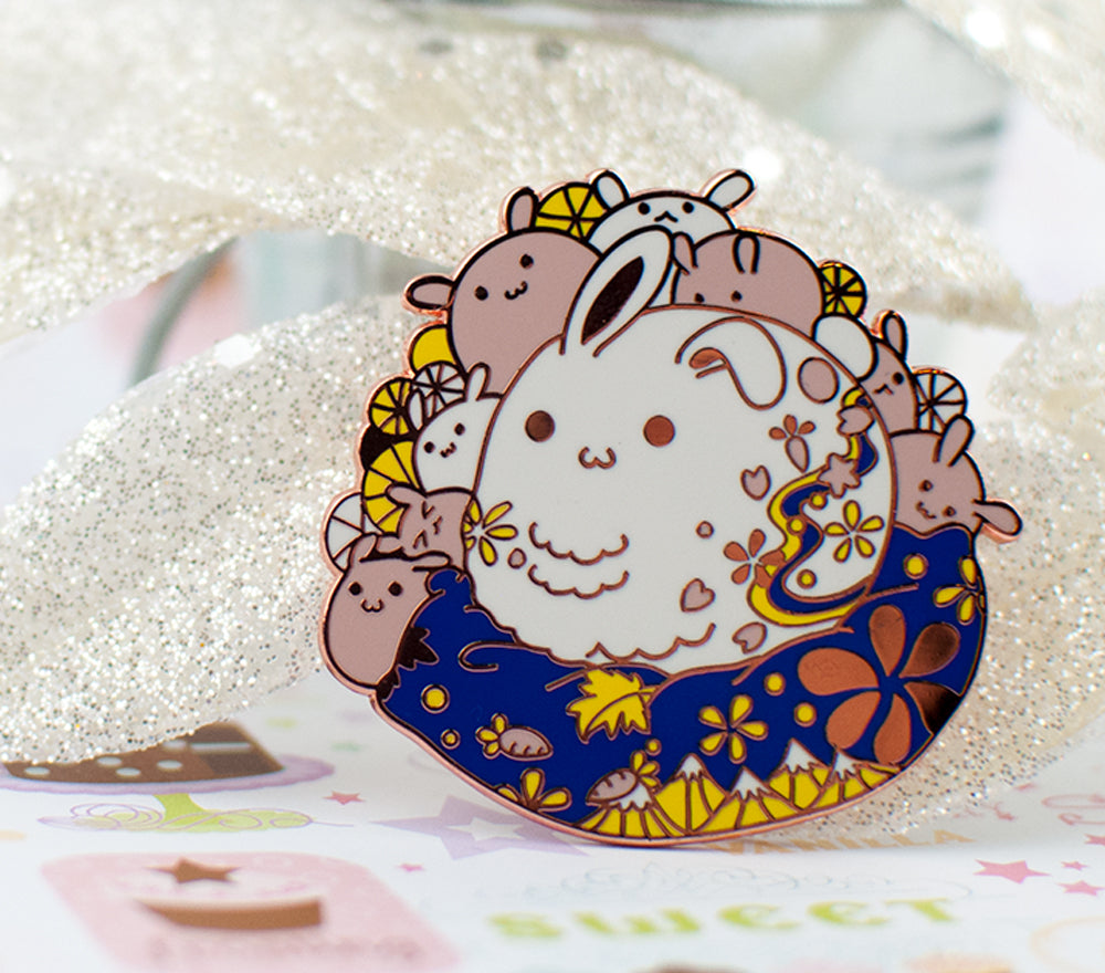 Chubby Bunny Rose Gold Pin